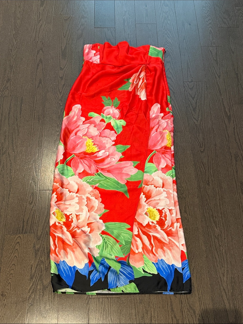 Zara floral strapless maxi dress Medium